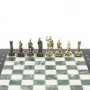 Шахматы "Римляне" фигуры золото / бронза доска 28х28 см из мрамора и змеевика 127716