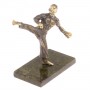 Статуэтка из бронзы "Каратист" камень змеевик / бронзовая статуэтка / декоративная фигурка / подарок каратисту спортсмену