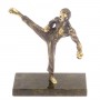Статуэтка из бронзы "Каратист" камень змеевик / бронзовая статуэтка / декоративная фигурка / подарок каратисту спортсмену