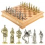 Шахматный ларец "Русь" дерево доска бук 43,5х43,5х8 см Шахматы подарочные / Шахматы металлические / Шахматный набор / Шахматы деревянные