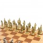 Шахматный ларец "Русь" дерево доска бук 43,5х43,5х8 см Шахматы подарочные / Шахматы металлические / Шахматный набор / Шахматы деревянные