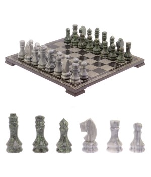 Шахматы с гравировкой "Греческий орнамент" 40х40 см гранит 125955