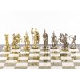 Шахматы "Лучники" доска 44х44 см мрамор змеевик / Шахматы подарочные / Набор шахмат / Настольная игра