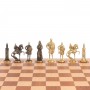 Шахматный ларец "Русские" фигуры из бронзы, доска бук 39х39 см / Шахматы подарочные / Шахматный набор / Настольная игра