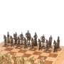 Шахматный ларец "Русские" фигуры из бронзы, доска бук 39х39 см / Шахматы подарочные / Шахматный набор / Настольная игра