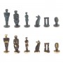 Шахматы из бронзы "Идолы" доска 44х44 см мрамор, лемезит / Шахматы подарочные / Шахматный набор / Настольная игра