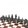 Шахматы из бронзы "Идолы" доска 44х44 см мрамор, лемезит / Шахматы подарочные / Шахматный набор / Настольная игра