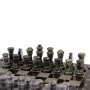 Шахматы с гравировкой "Турнирные" доска 36х36 см мрамор, змеевик / Шахматы подарочные / Шахматный набор / Настольная игра