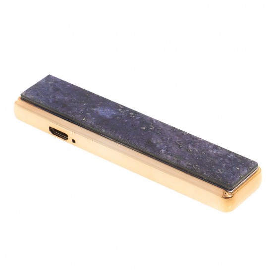 Электронная зажигалка с накладкой из камня флюорит зарядка от USB