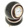 Настольные часы "Шар Антистресс" из черного змеевика 10 см / часы декоративные / кварцевые часы / интерьерные часы / подарочные часы