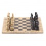 Каменные шахматы "Статус" доска 30х30 см камень ракушечник мрамор 121661