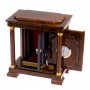 Подарочный сейф с часами из коричневого обсидиана 26х16,5х28,5 см достойный подарок банкиру