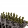 Шахматы с гравировкой "Турнирные" доска 36х36 см змеевик 124608