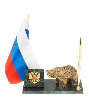 Флагшток с ручкой "Медведь" из змеевика 129630