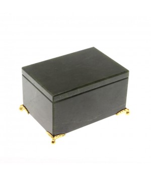 Шкатулка из натурального нефрита 9х6,3х4,5 см / шкатулка для ювелирных украшений / для хранения бижутерии / шкатулка из камня Шкатулка из натурального нефрита 9х6,3х4,5 см / шкатулка для ювелирных украшений / для хранения бижутерии / шкатулка из камня