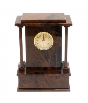 Настольные часы из коричневого обсидиана 129582 Настольные часы из коричневого обсидиана 129582