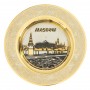 Тарелка с гравюрой "Москва" 12 см в подарочной упаковке Златоуст 128499