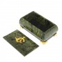 Шкатулка для украшений с ящерицей камень змеевик 10х5х6 см 112009