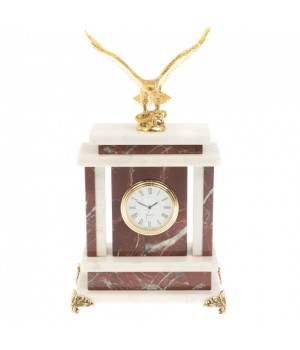Часы "Орел" из мрамора и креноида 129869 Часы "Орел" из мрамора и креноида 129869