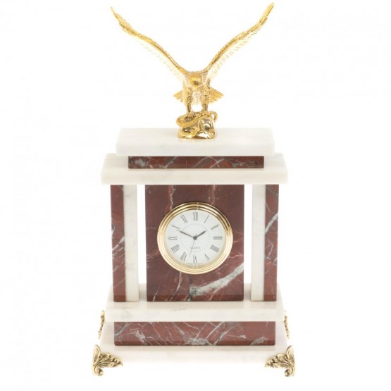 Часы "Орел" из мрамора и креноида 129869
