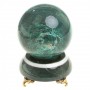 Сувенирные часы "Шар Антистресс" камень змеевик 9,5х9,5х13 см 123602