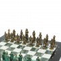 Шахматы "Римляне против Галлов" фигуры бронза / патина 36х36 см мрамор змеевик 128376
