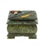 Шкатулка "Оригинал" из змеевика 11,5х8,5х8,5 см 129116