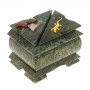 Шкатулка "Оригинал" из змеевика 11,5х8,5х8,5 см 129116
